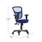 Flash Furniture Blue Mesh Multifunction Chair - Roller Wheels HL-0001-BL-RLB-GG - alternate 3